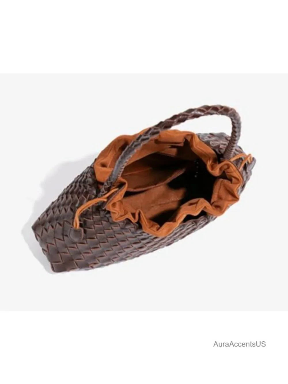 Woven Hobo Bag Faux Leather Suede Slouchy Shoulder Purse Tote Handbag
